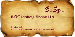 Bölcskey Szabella névjegykártya